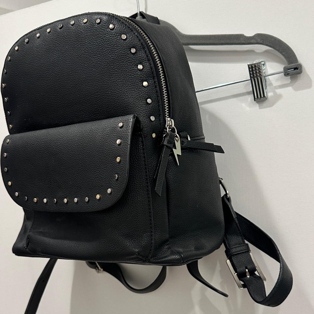 Black Studded Women's Backpack - Picture 2 of 7